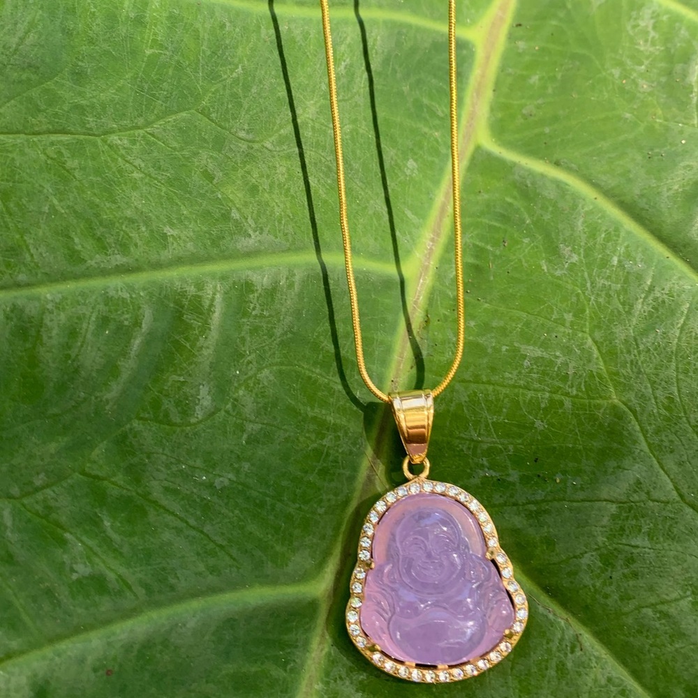 *SOLD*Happy Buddha Necklace 💜 - Picture 1 of 1
